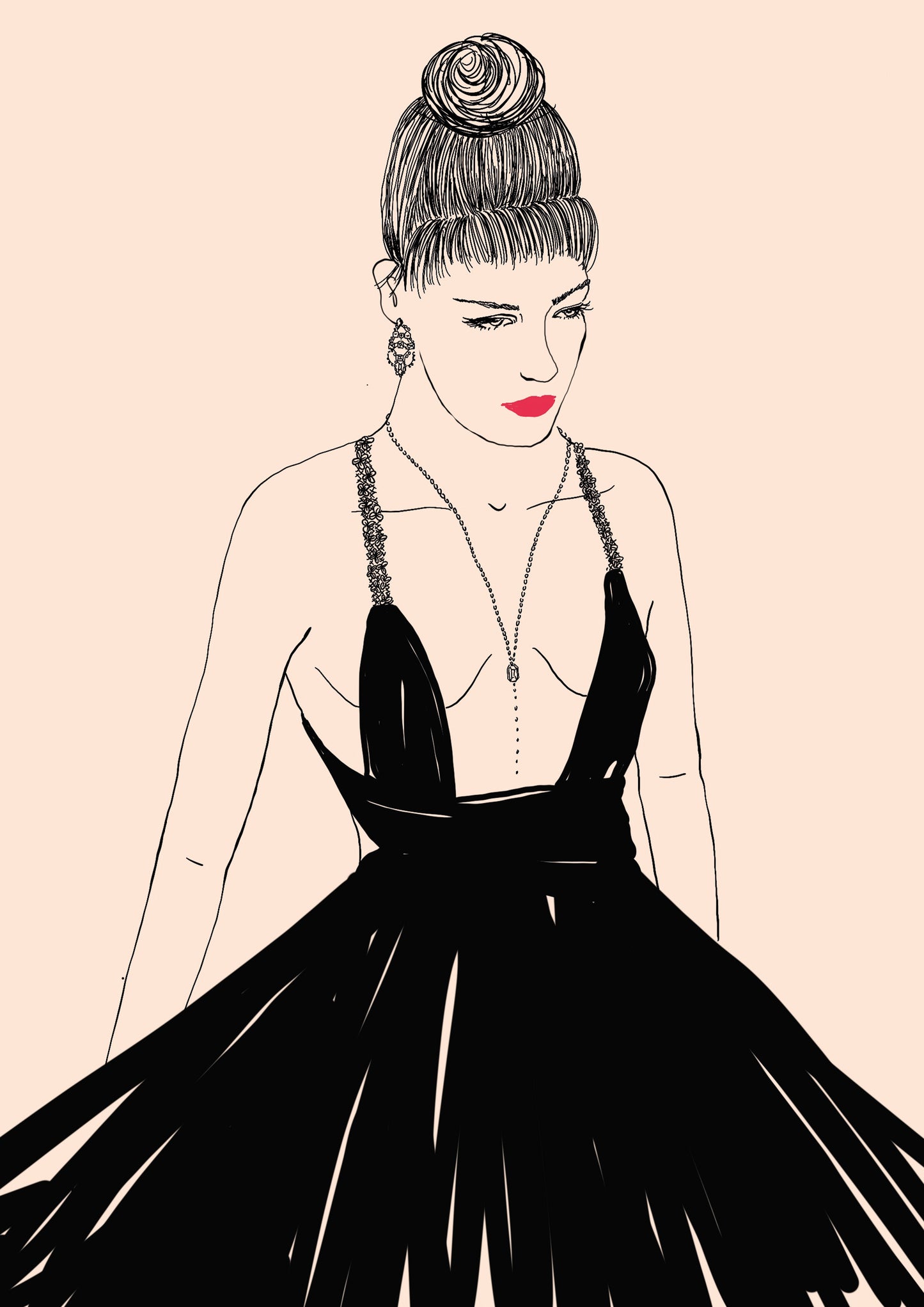 Print Little Black Dress