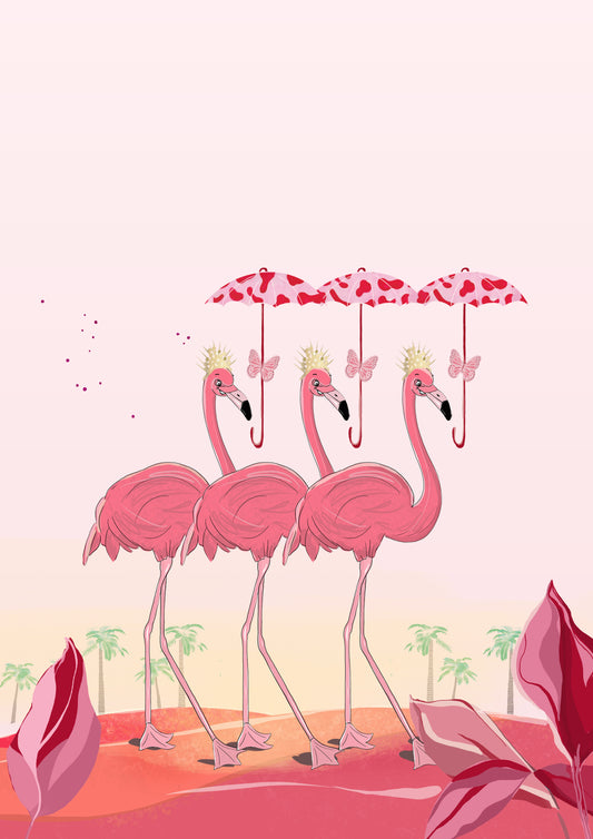 Print Pretty Flamingos