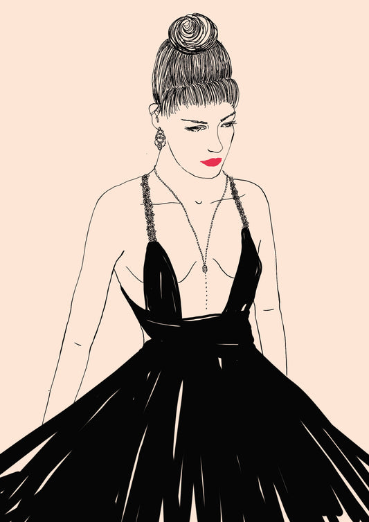 Print Little Black Dress
